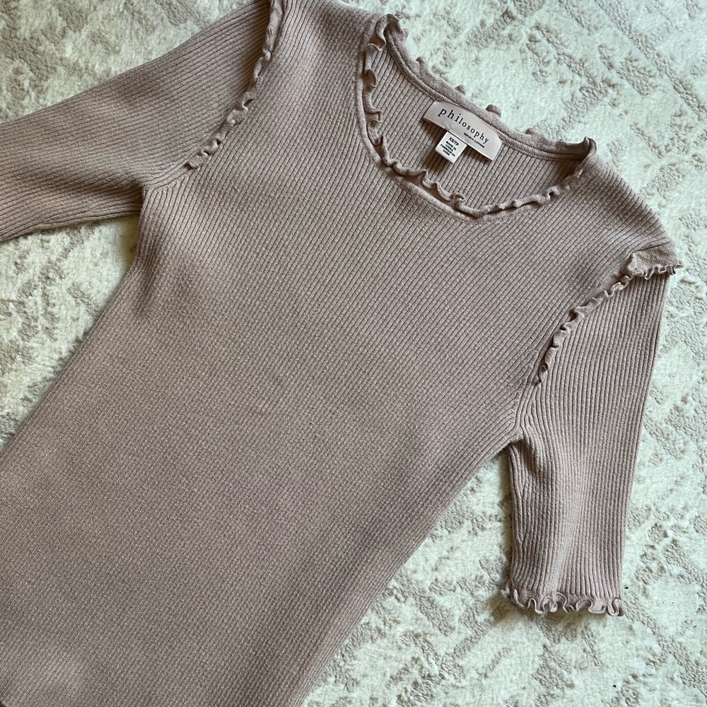 Philosophy Ribbed Knit Top Size XS